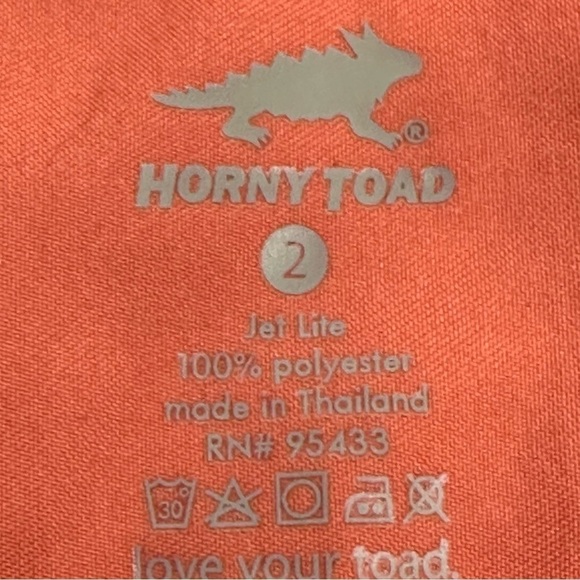 Horny Toad Size 2 Brown Blue Salmon Pink Retro Long Board Shorts - Picture 6 of 9